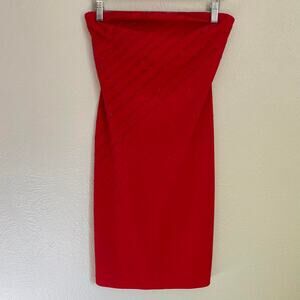 Y2k vintage strapless midi dress